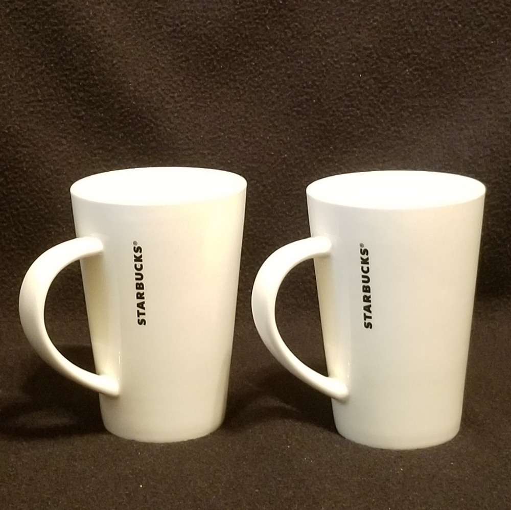 Starbucks Green & White 12oz Logo Mug Set in EUC - Picture 4 of 6